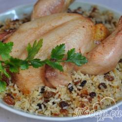 Курица с рисом в духовке