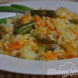 Рисовый гарнир с овощами