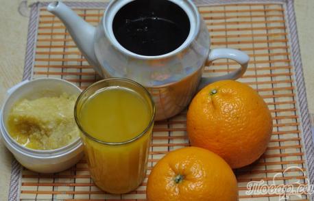 Чёрный чай с апельсином: продукты