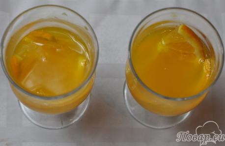 Чёрный чай с апельсином: сок