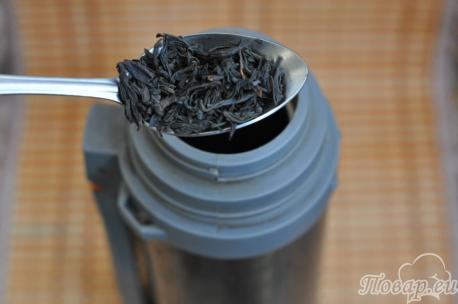 Чёрный чай в термосе: чай