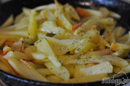 Жареная картошка на сковороде: готовая картошка