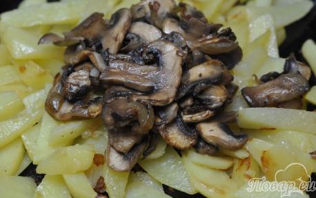 Жареная картошка с шампиньонами: грибы