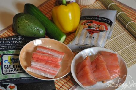 Как приготовить правильно суши: продукты