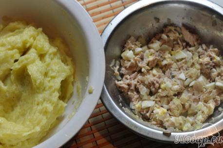 Картофельные крокеты с курицей: пюре и начинка