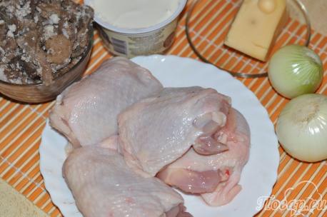 Куриные кармашки с грибами: ингредиенты