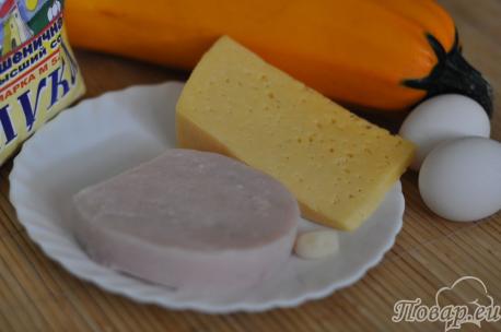 Оладьи из кабачков с сыром: продукты
