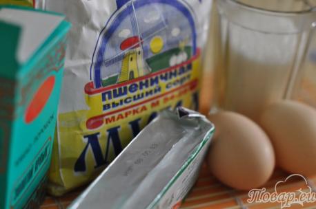 ингредиенты для приготовления песочного печенья Улитка