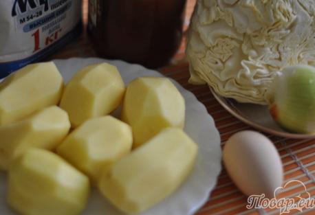 Пирожки из картофельного пюре с начинкой: ингредиенты