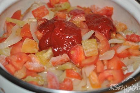 приготовление чахохбили: овощи