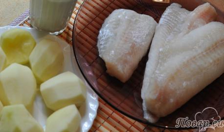 Пудинг из рыбы с картофелем: продукты