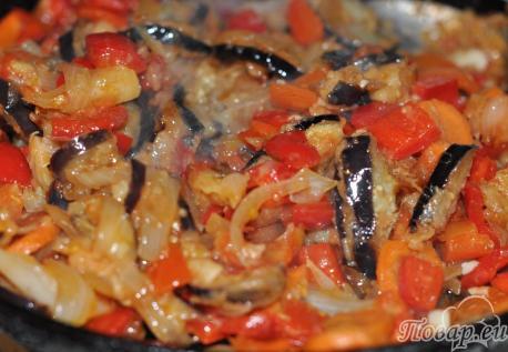 Рагу овощное с баклажанами: готовое блюдо