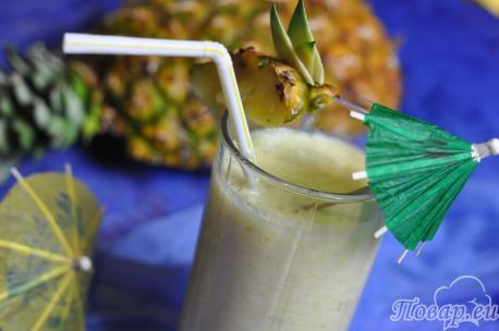 Рецепт ананасового коктейля: готовый напиток