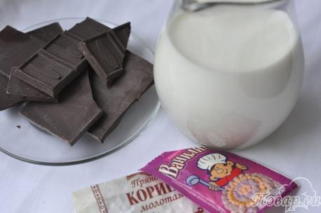 Рецепт домашнего горячего шоколада: продукты