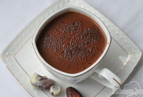 Рецепт домашнего горячего шоколада: готовый десерт