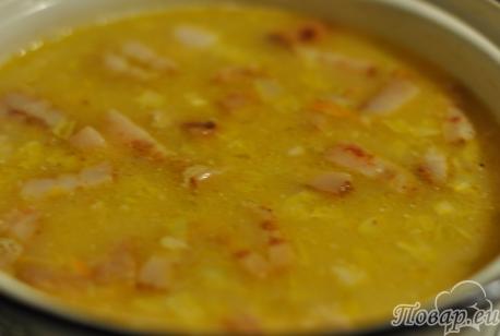 Рецепт горохового супа с мясом: готовое блюдо