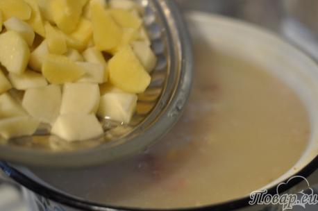 Картофель для горохового супа с рёбрышками