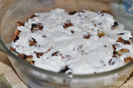 Рецепт гурьевской каши: орехи, сливки
