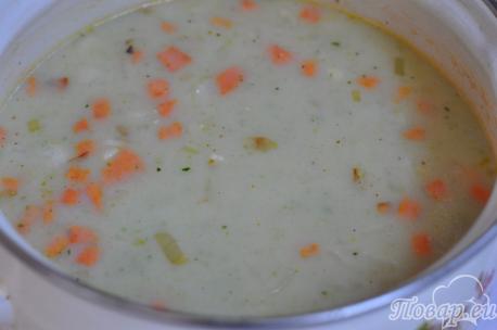 Рецепт овощного супа-пюре с сыром: готовый суп