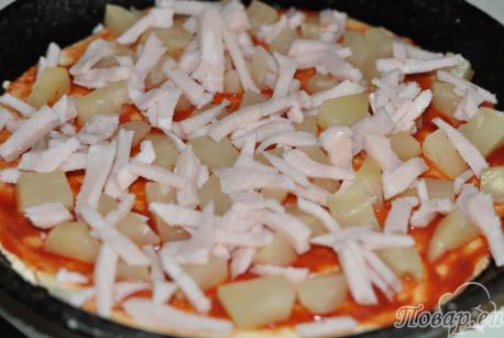 Рецепт пиццы по-гавайски: тесто с начинкой