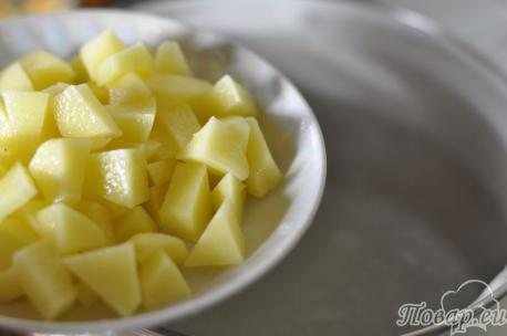 Рецепт сырного супа: картошка