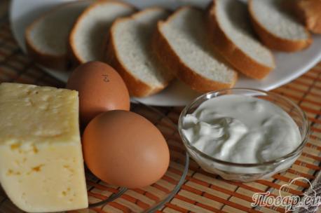 Рецепт сырных гренок: продукты