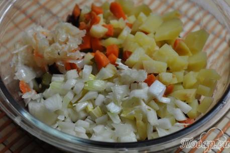 Рецепт винегрета классический: картофель, лук, морковь