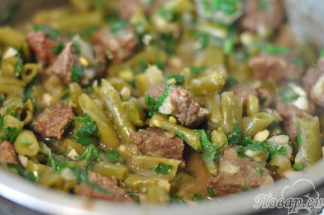 Рецепт зелёного лобио: готовое блюдо
