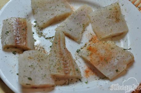 Рыба в картофельной корочке: рыба с пряностями
