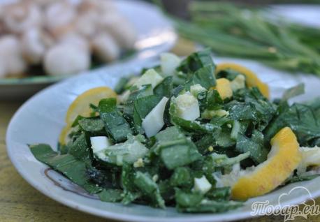 Салат из черемши с огурцом: готовый салат