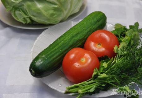 Салат из огурцов и помидоров: продукты