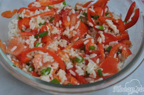 Салат из перца и помидоров: готовое блюдо