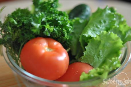 продукты для салата овощного со сметаной
