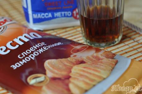 Слоёные язычки из готового теста: продукты Слоёные язычки из готового теста: продукты