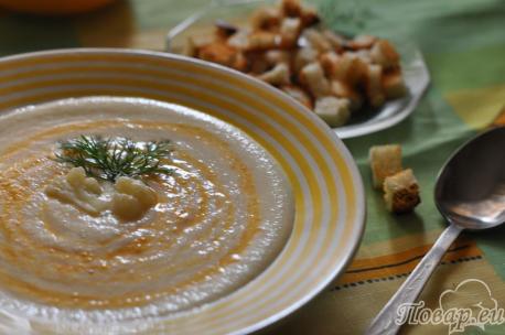 Как правильно варить суп на бульоне: суп-пюре из цветной капусты