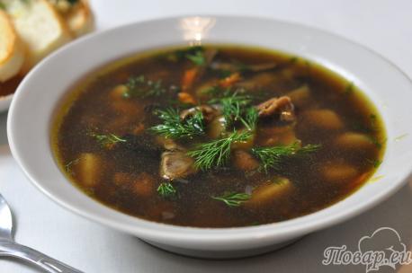 Суп гороховый постный: готовый суп