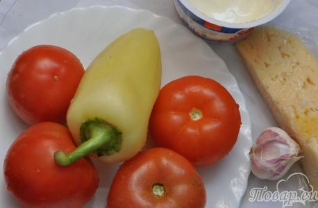 Закуска из помидоров с сыром: продукты